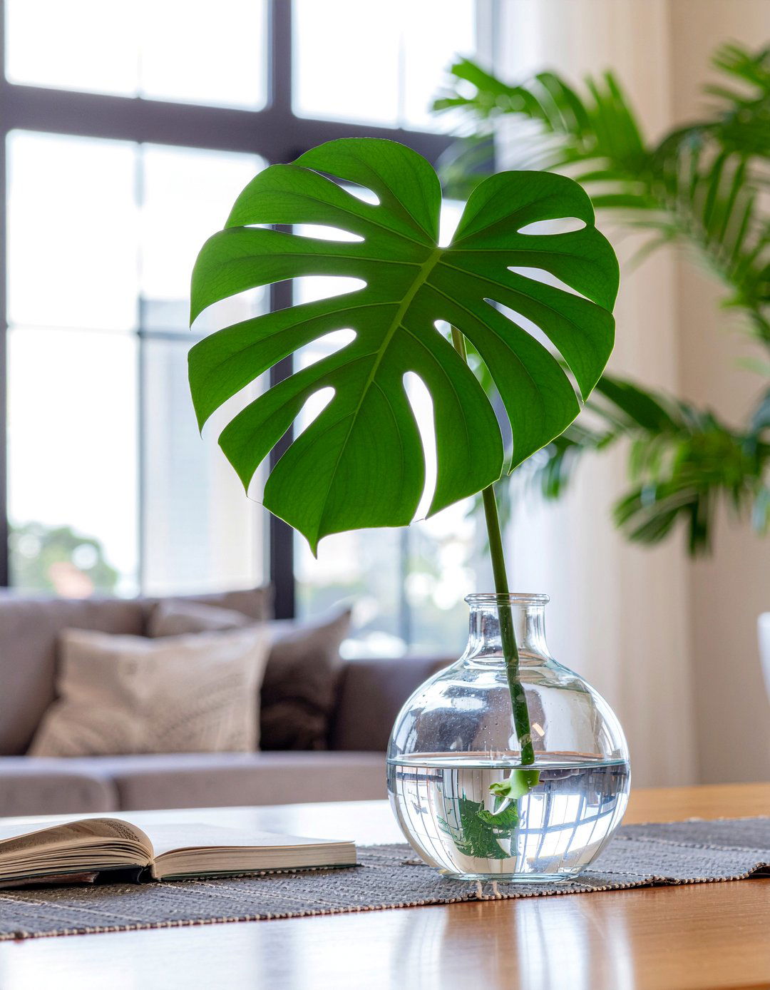 Monstera Deliciosa Large Leaf Focal Point - 30 living room monstera ideas