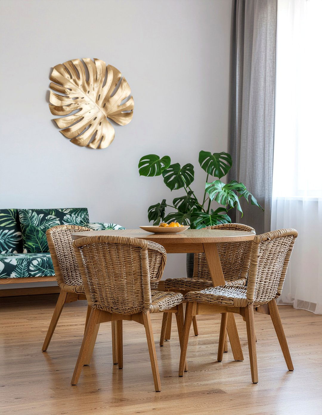 Monstera Leaf Dining Room - 30 jungle dining room ideas