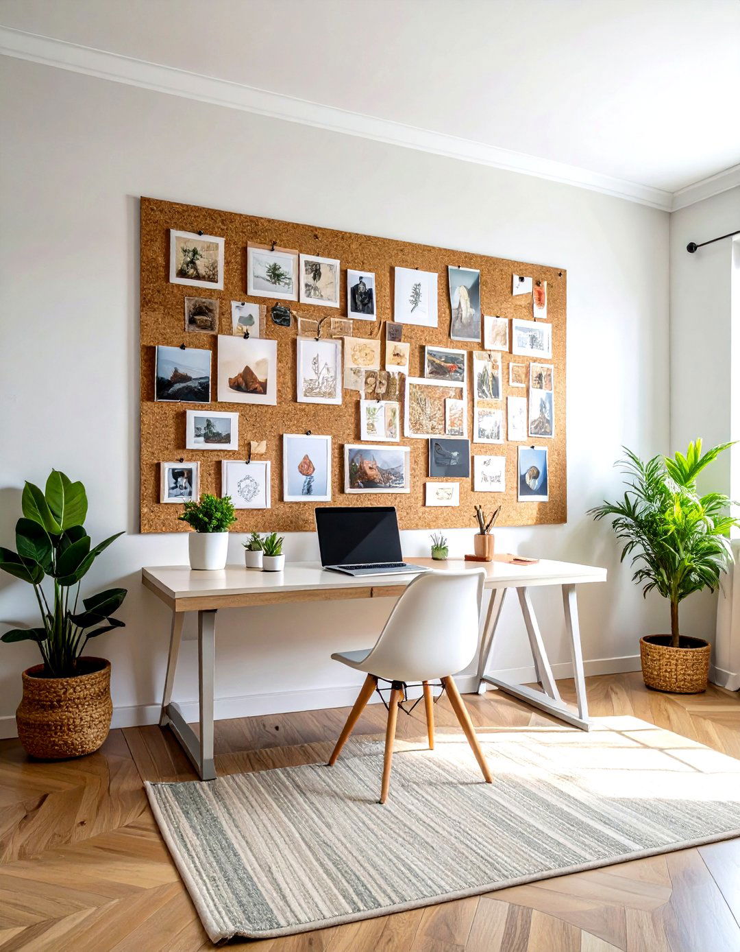 Mood Board Wall - 30 cozy office ideas