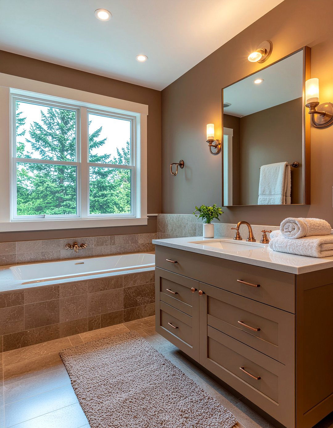 Moody Brown Bathroom - 30 cozy bathroom settings