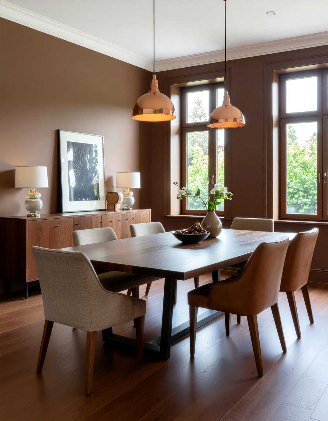 Moody Brown Dining Room - 30 British dining room ideas