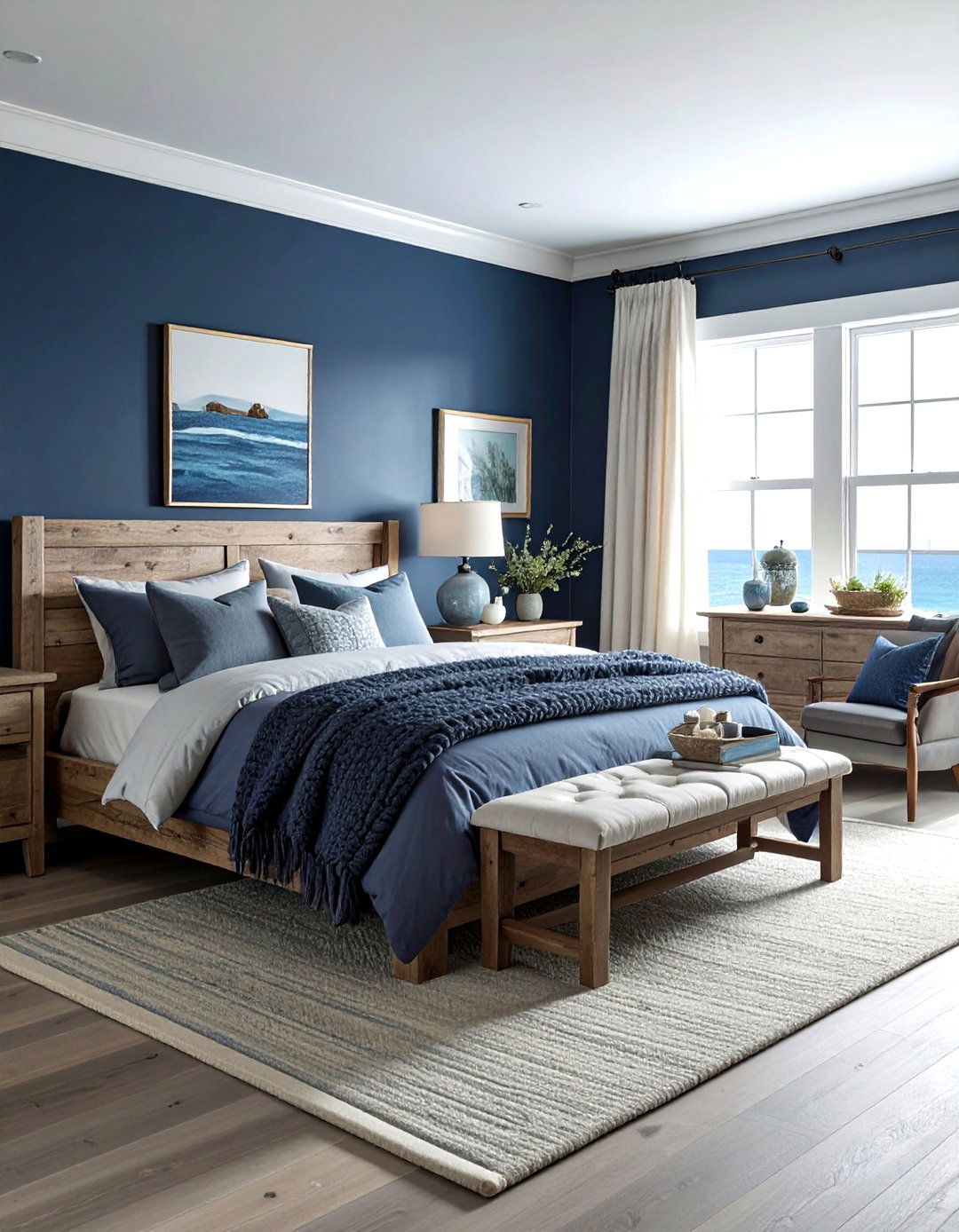 Moody Coastal Bedroom - 30 moody bedroom ideas