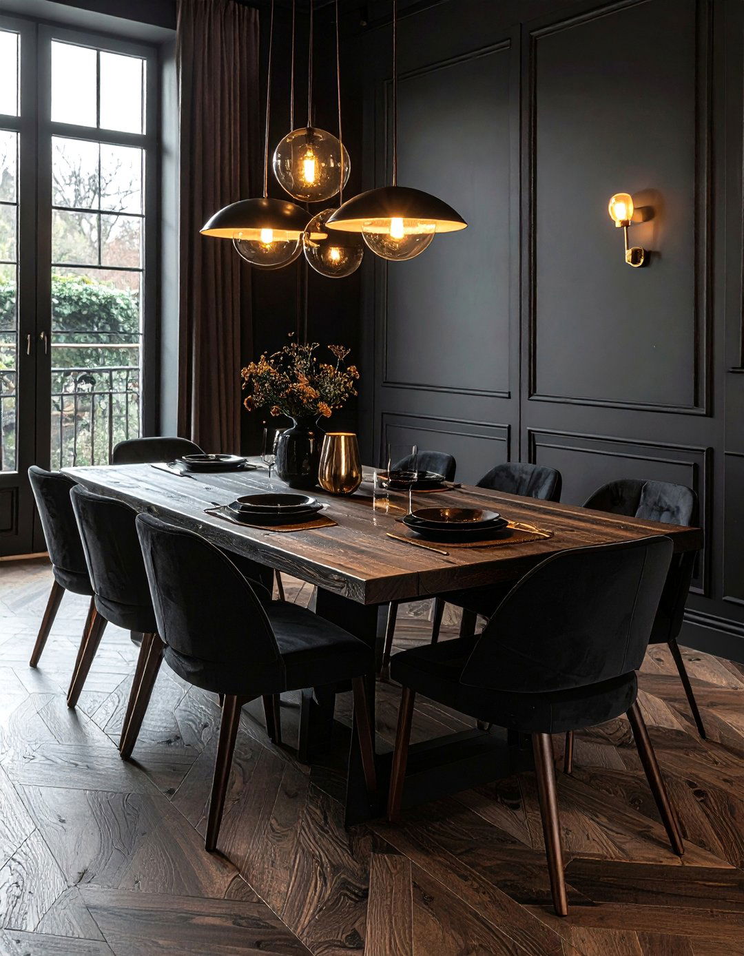 Moody Dark Dining Room - 30 designer dining room ideas
