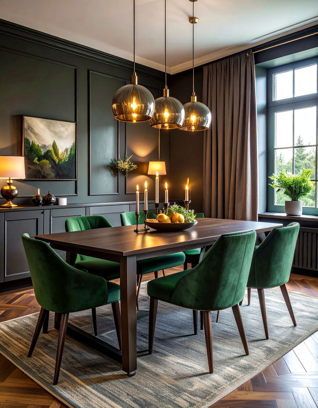 Moody Dark Dining Room - 30 attainable dining room ideas