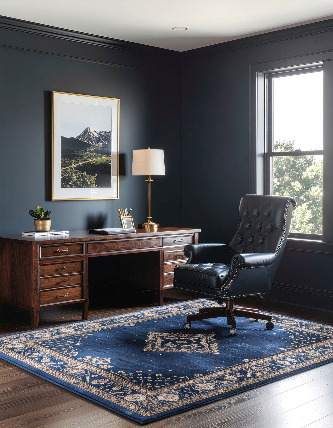 Moody Dark Office - 30 eclectic decor ideas