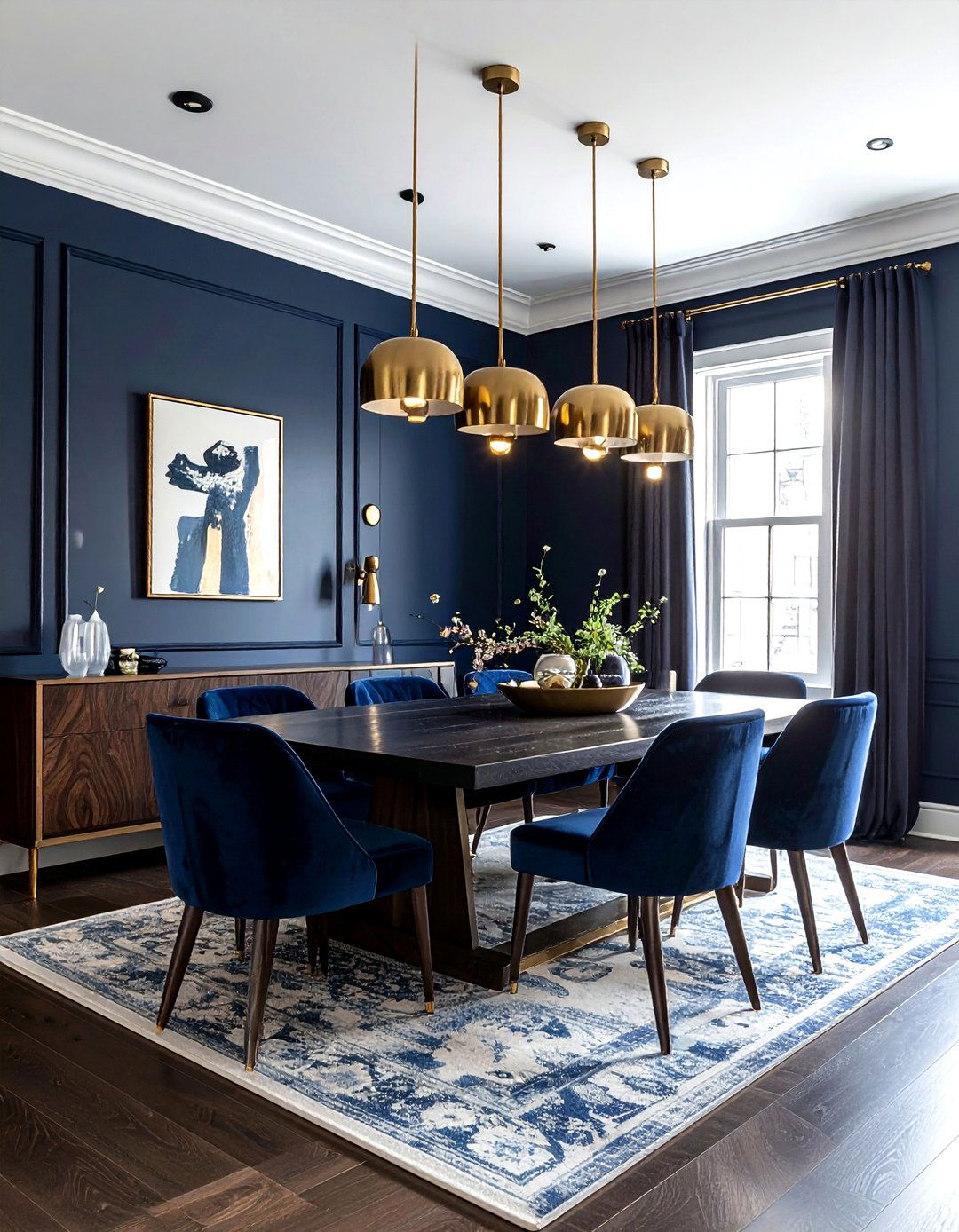 Moody Dark Tone Dining Room - 30 Brooklyn dining room ideas