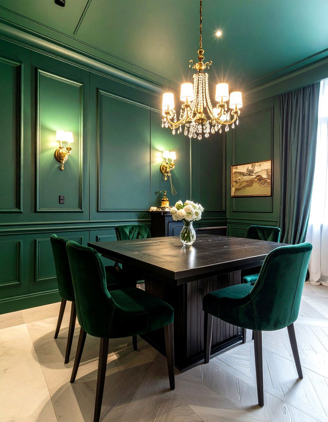 Moody Emerald Green Dining Room - 30 emerald dining room decor ideas