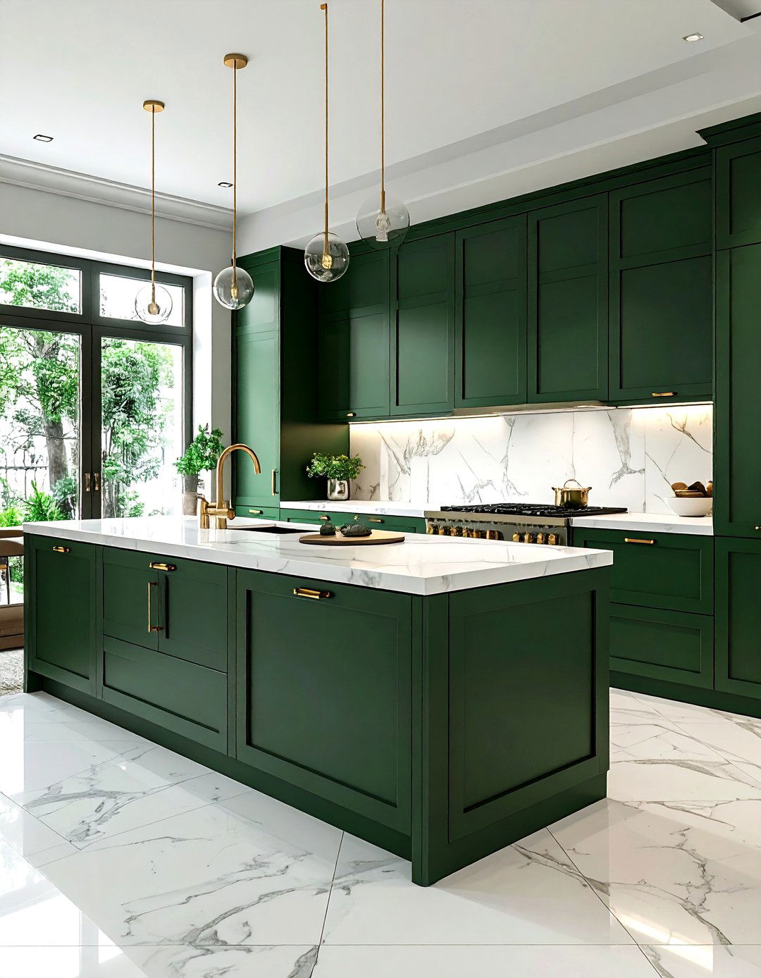 Moody Green Kitchen - 30 cozy kitchen ideas