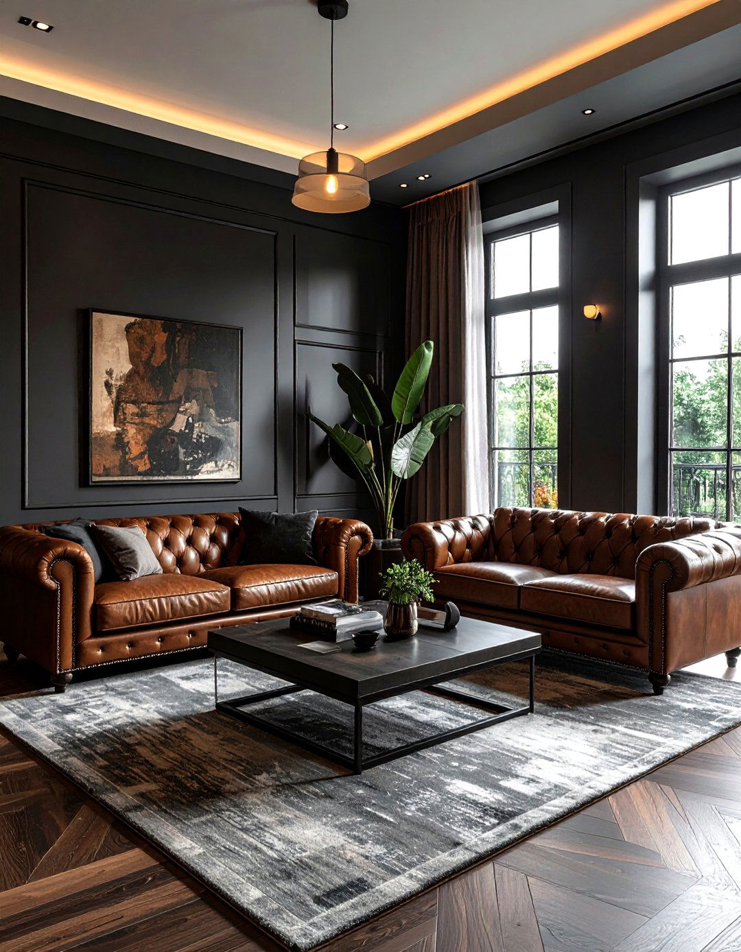 Moody Living Room - 30 living room photography ideas