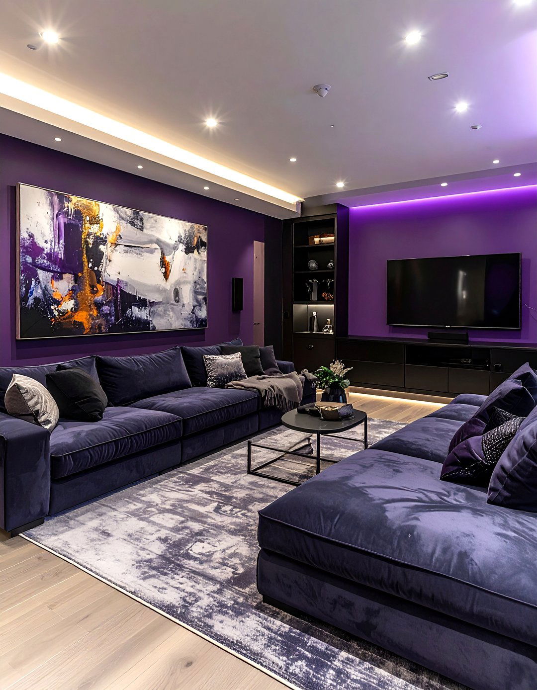 Moody basement lounge - 30 moody decor ideas