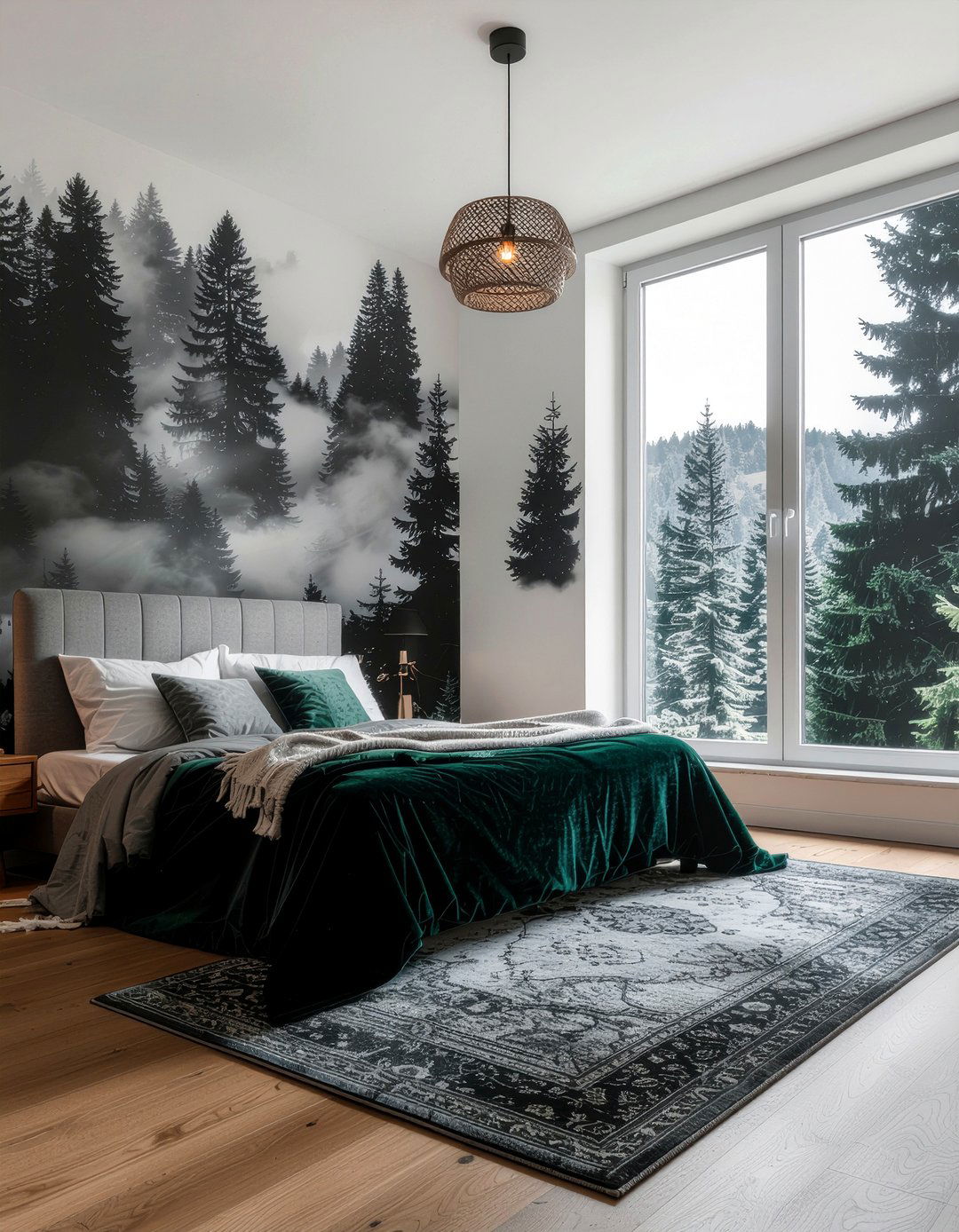 Moody forest wallpaper - 30 bedroom bold wallpapers