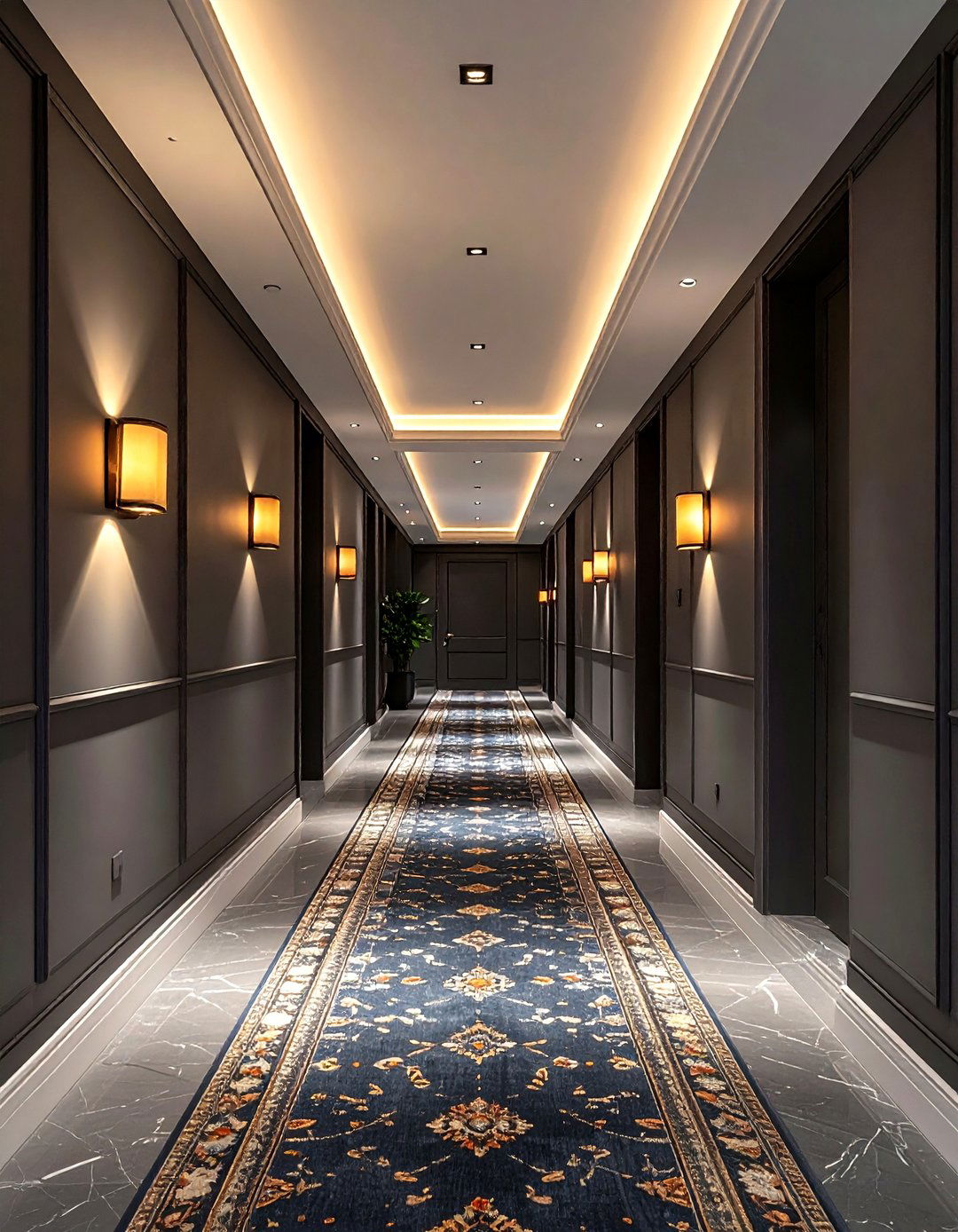 Moody hallway lighting - 30 moody decor ideas