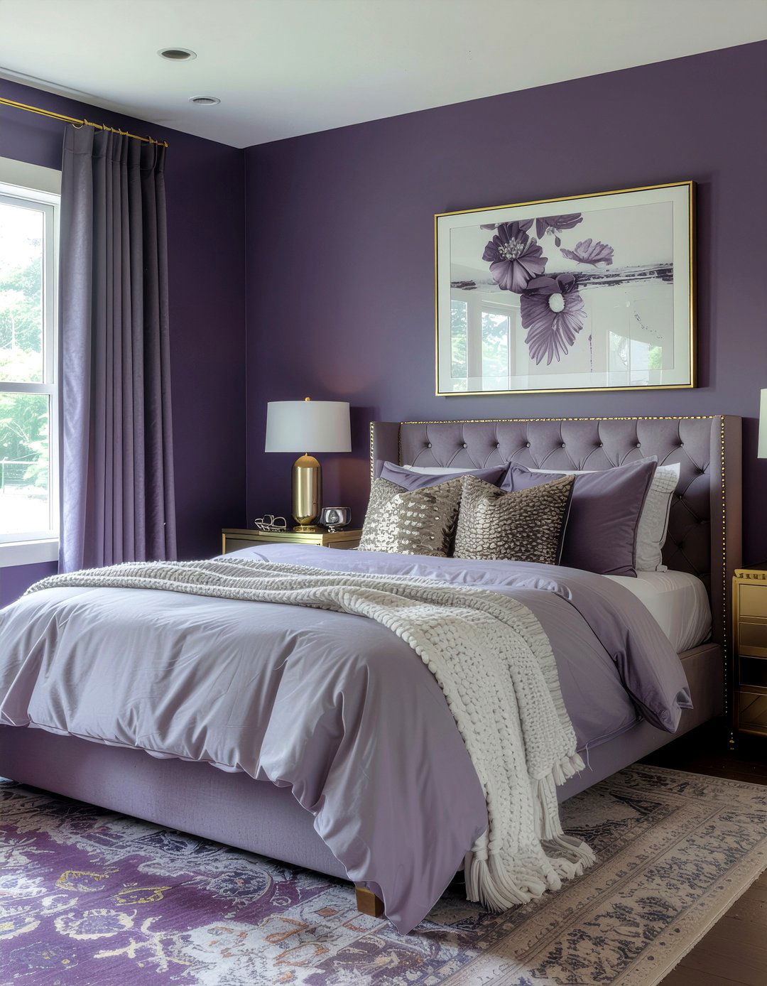 Moody purple room - 30 teenage girl bedroom ideas