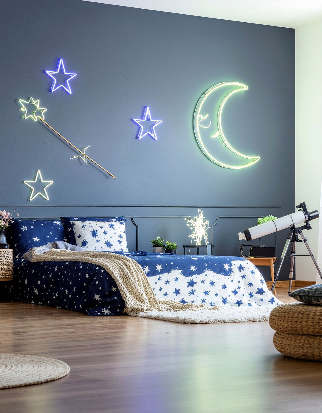 Moon And Stars Neon Sign - 30 bedroom neon signs
