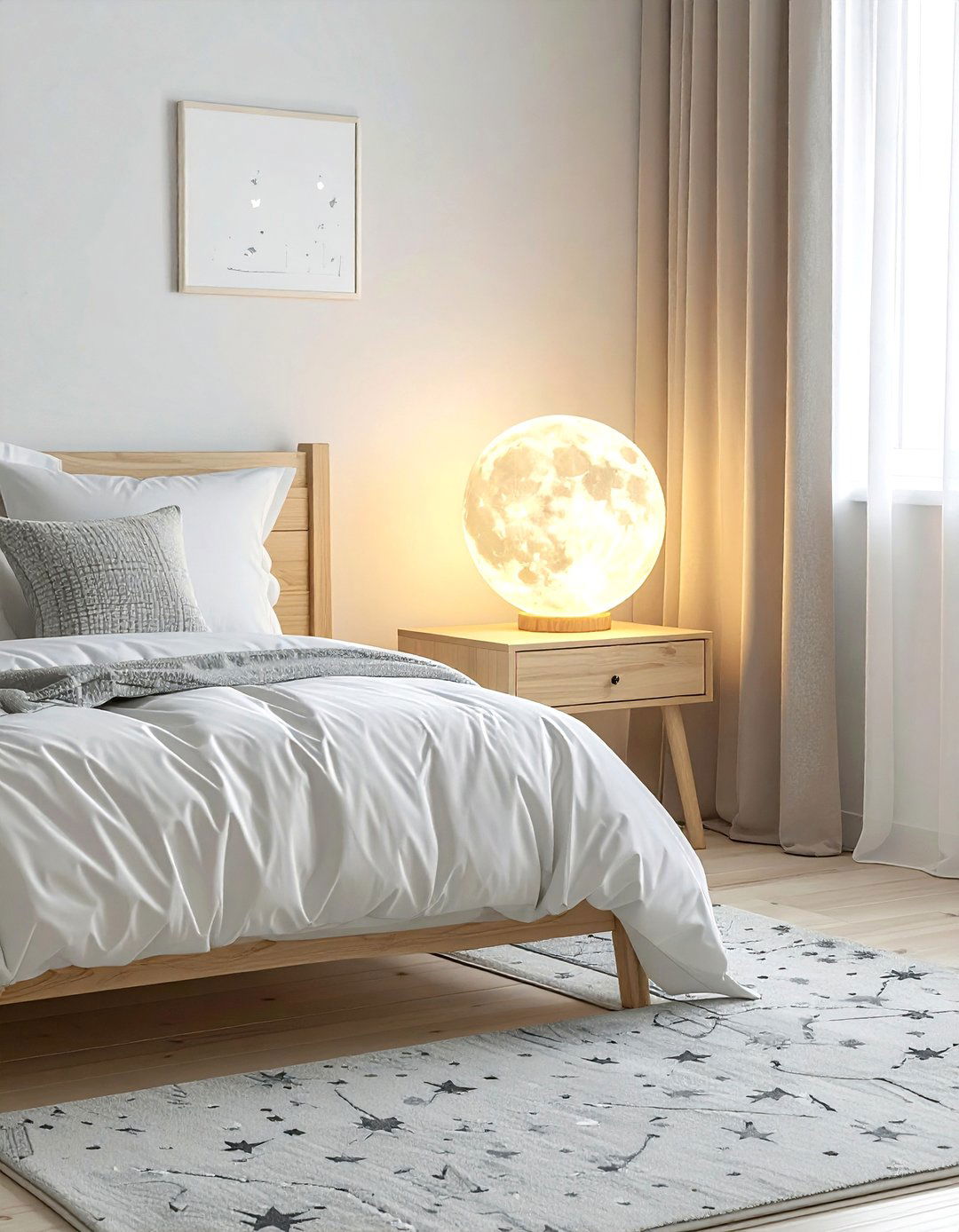 Moon Lamp Nightlight - 30 kids room decor ideas