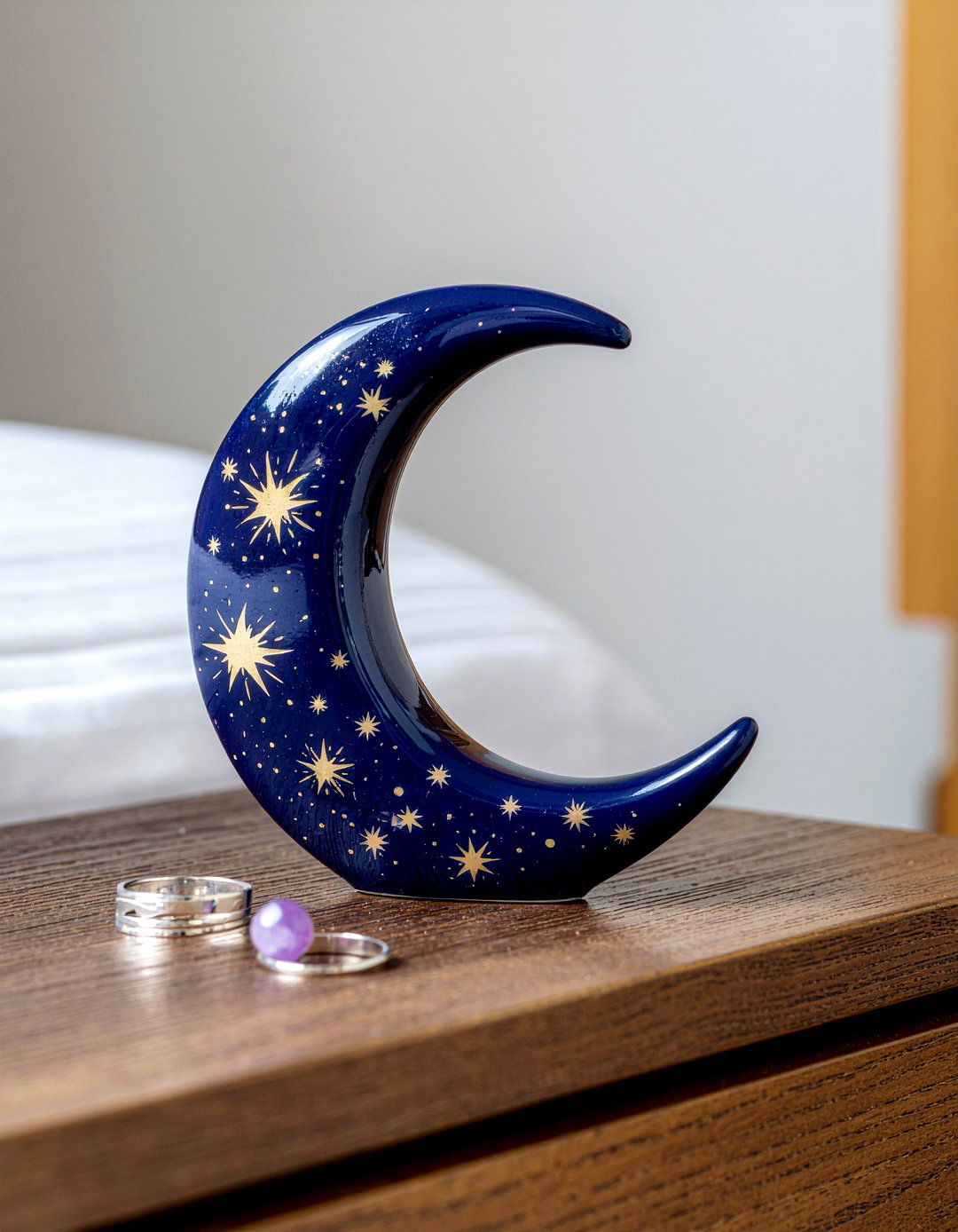 Moon Shape Ceramic Dish - 30 living room trinket dishes