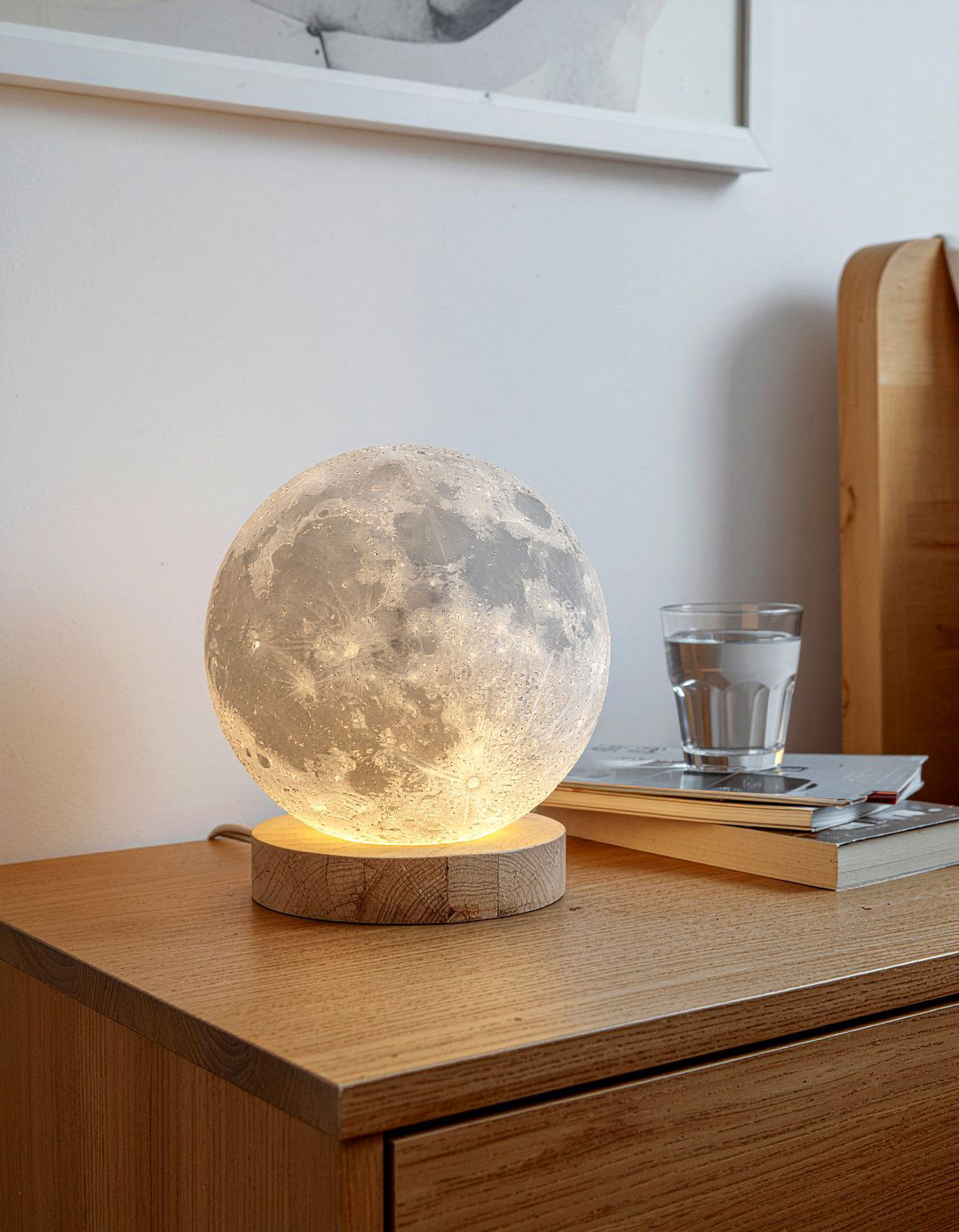 Moon lamp nightlight - 30 galaxy bedroom ideas