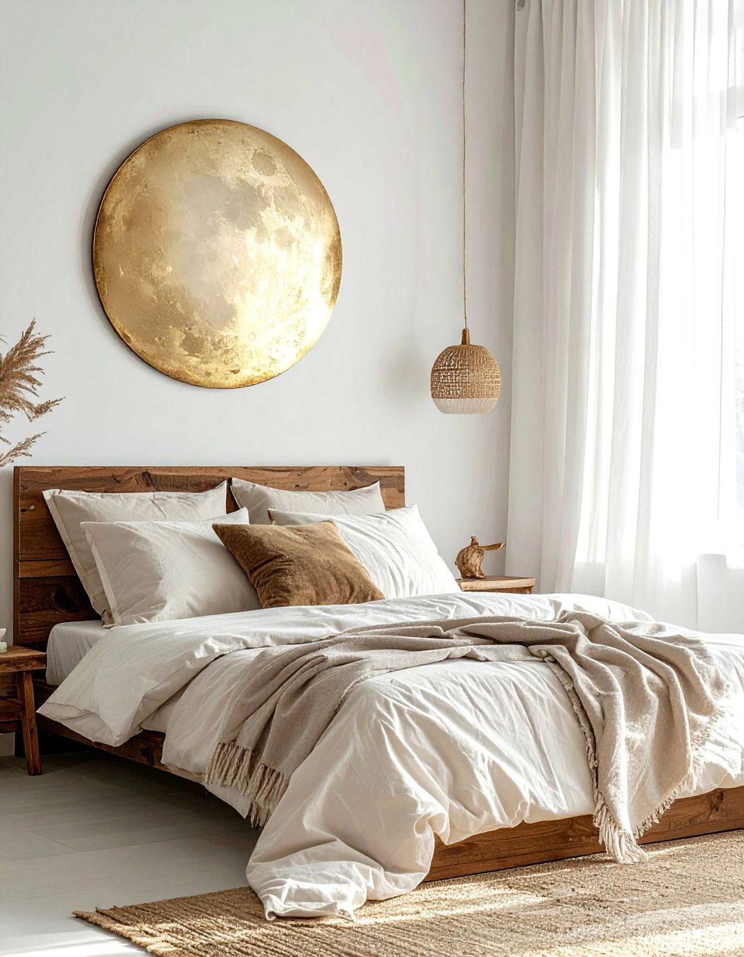 Moon phase wall hanging - 30 planet bedroom ideas