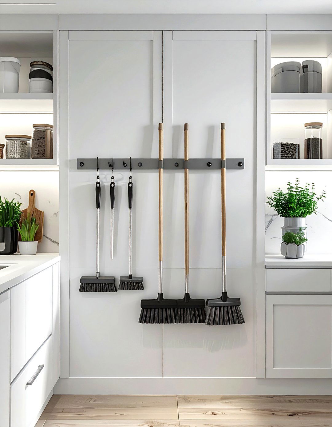 Mop And Broom Holder - 30 kitchen closet organization