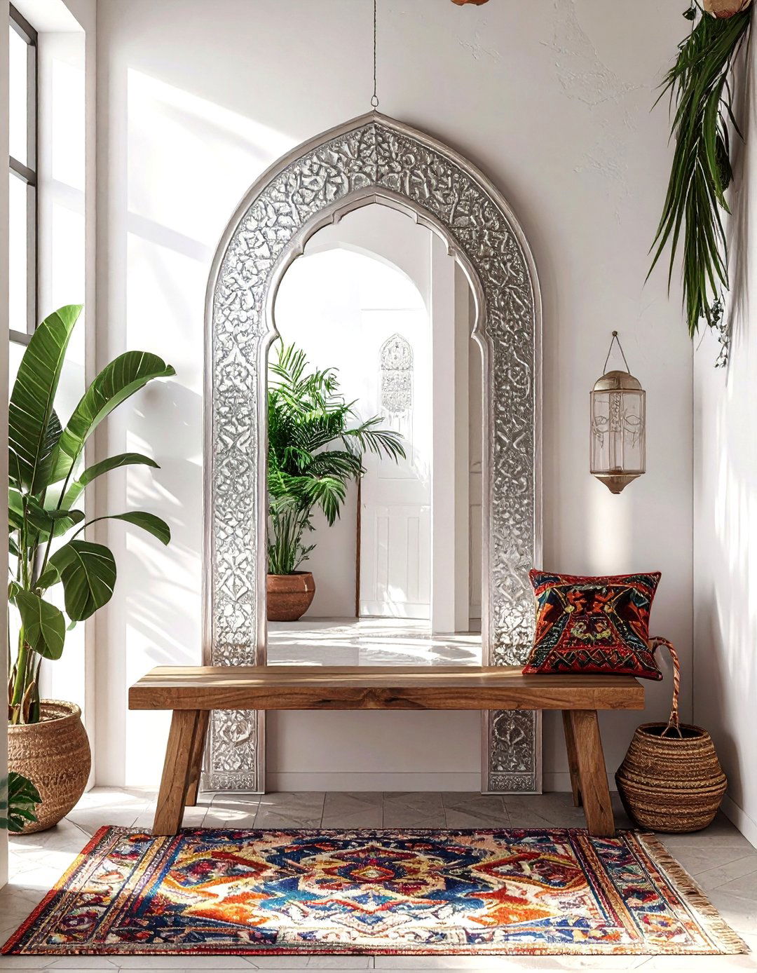 Moroccan Arched Wall Mirror - 30 mirror wall decor ideas