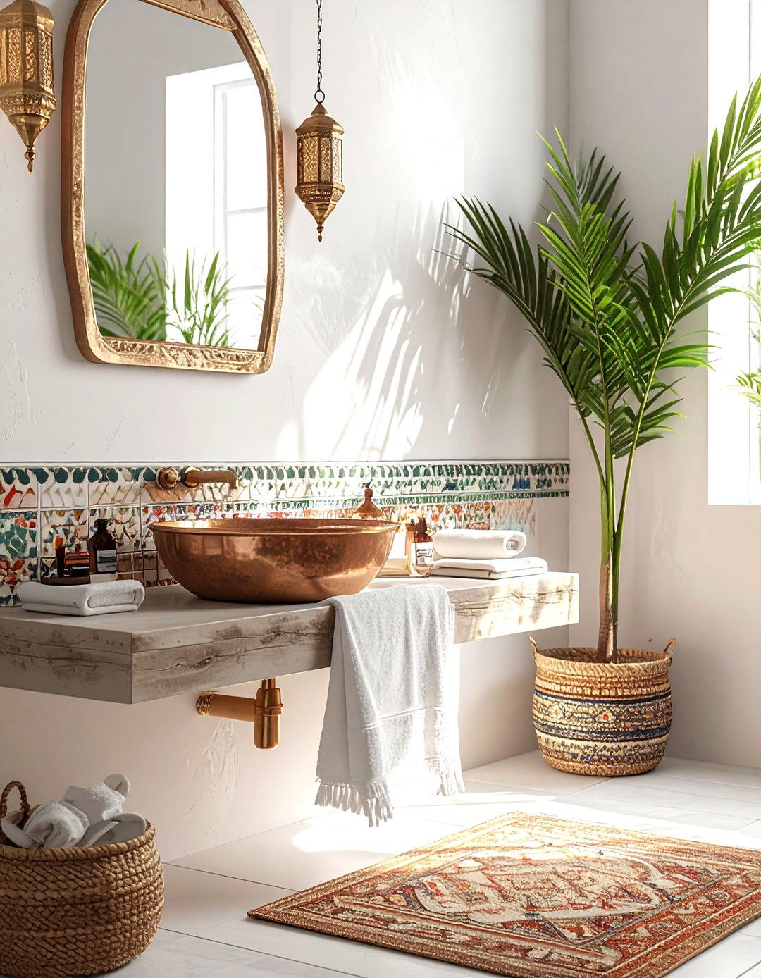Moroccan Bath Decor - 30 Moroccan home decor ideas