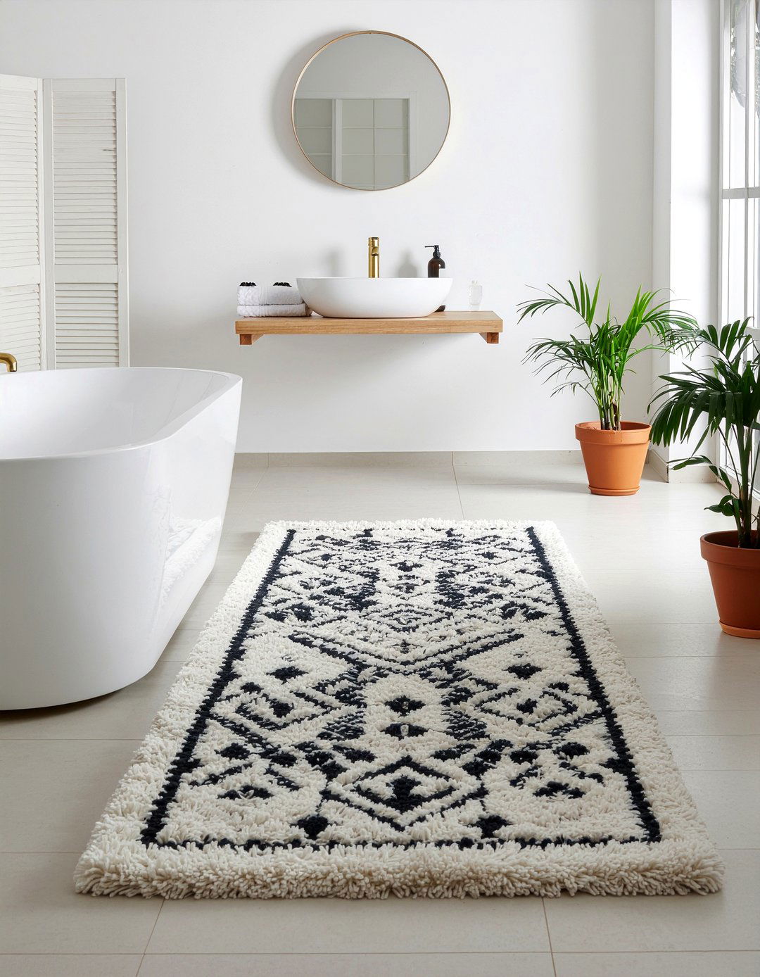 Moroccan Bath Rug - 30 bathroom rug ideas