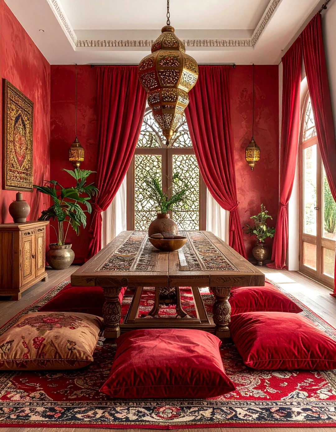 Moroccan Boho Dining Room - 30 Bohemian dining room ideas