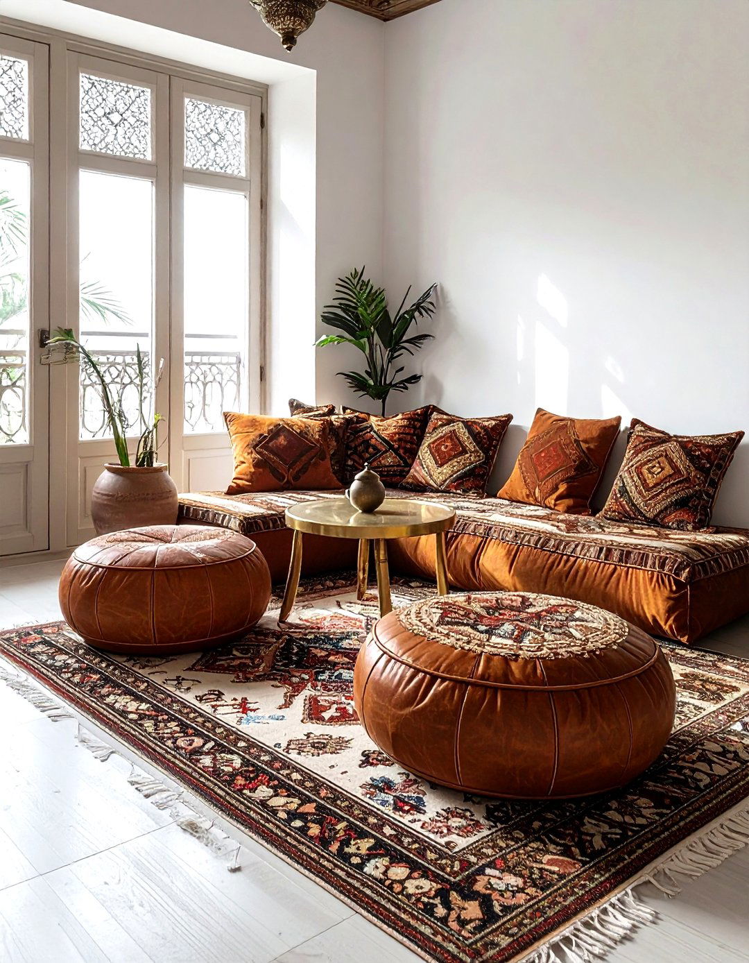 Moroccan Floor Seating - 30 bohemian home decor ideas