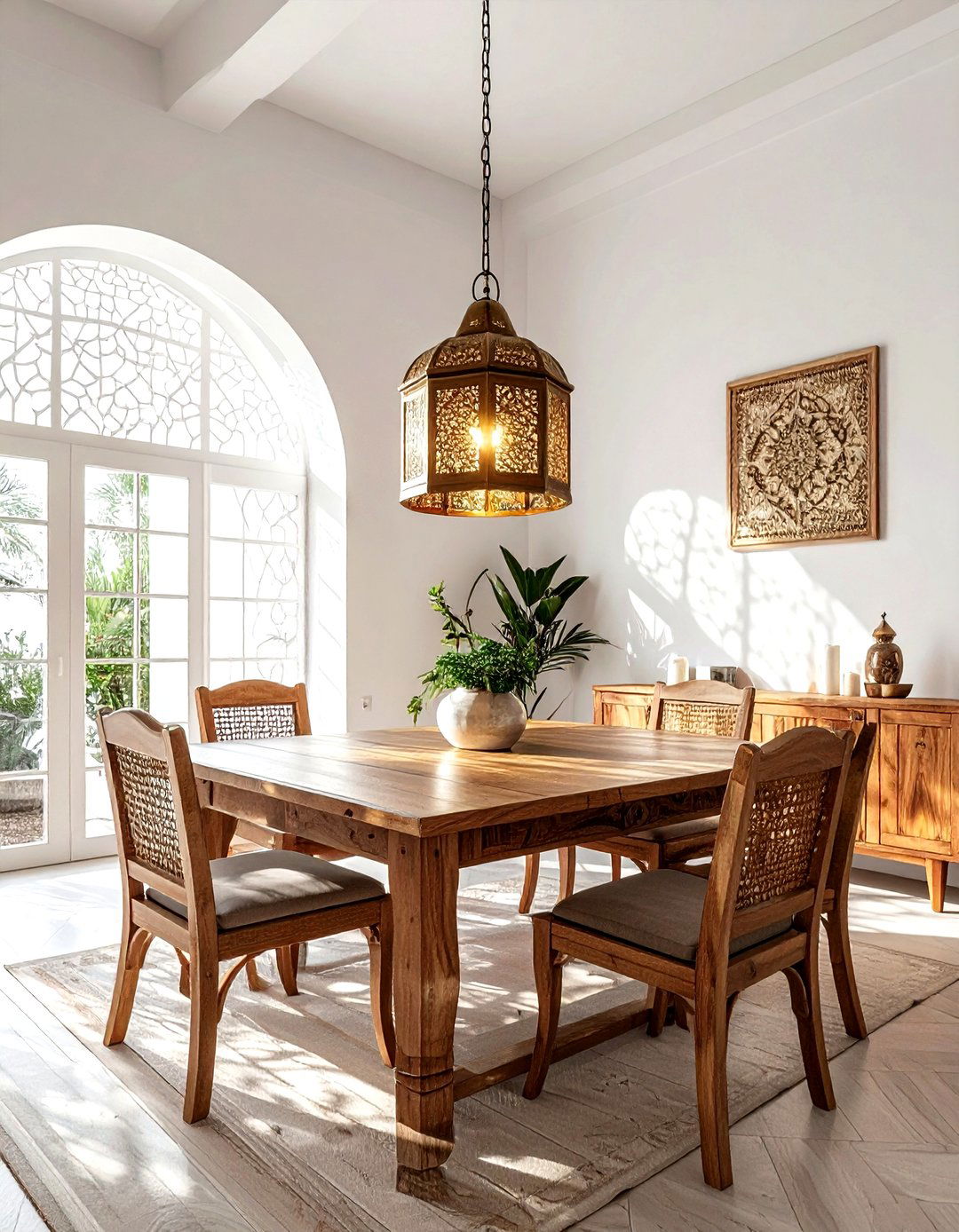 Moroccan Lantern Lighting - 30 Moroccan dining room ideas