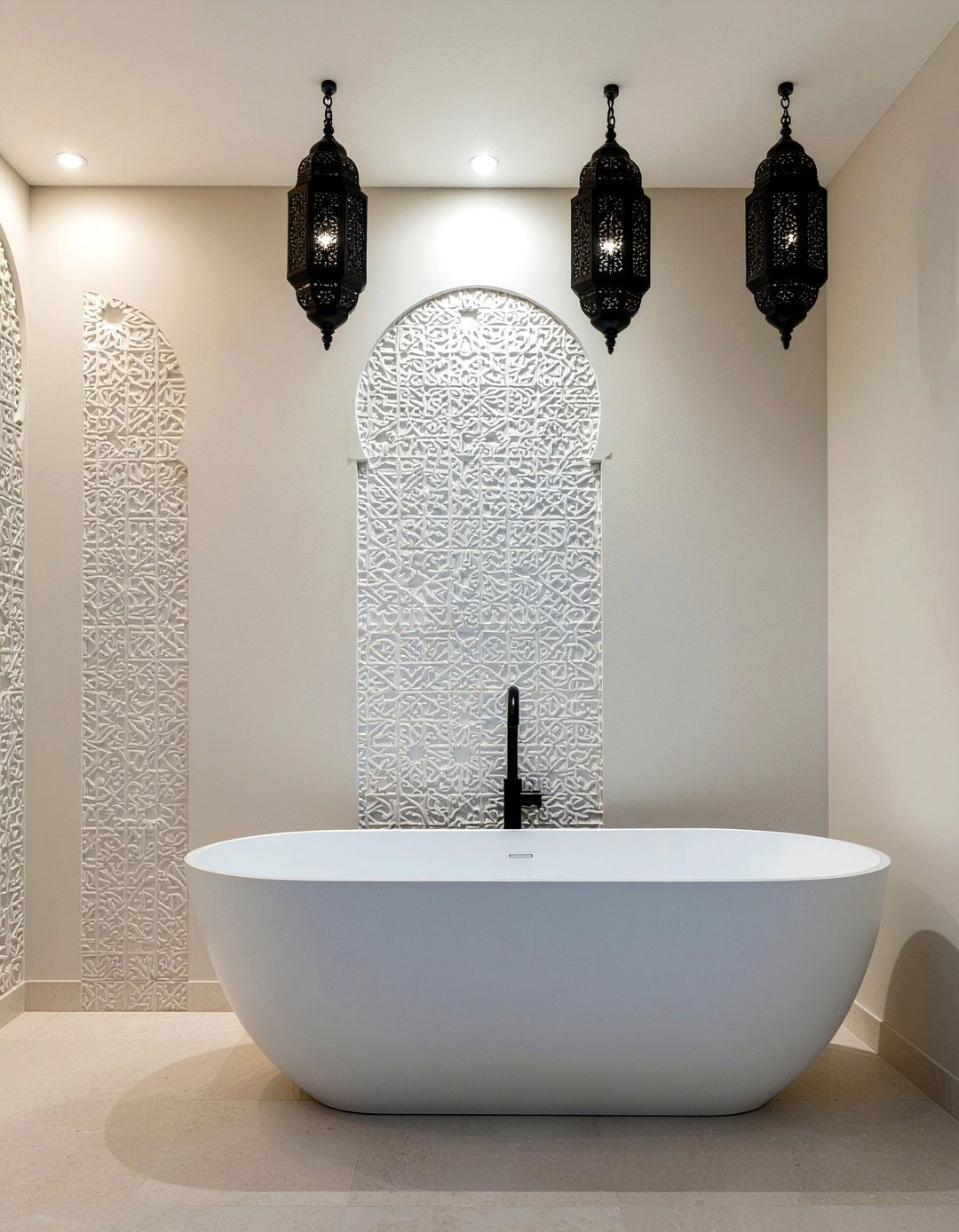 Moroccan Lantern Lighting - 30 bathroom character ideas