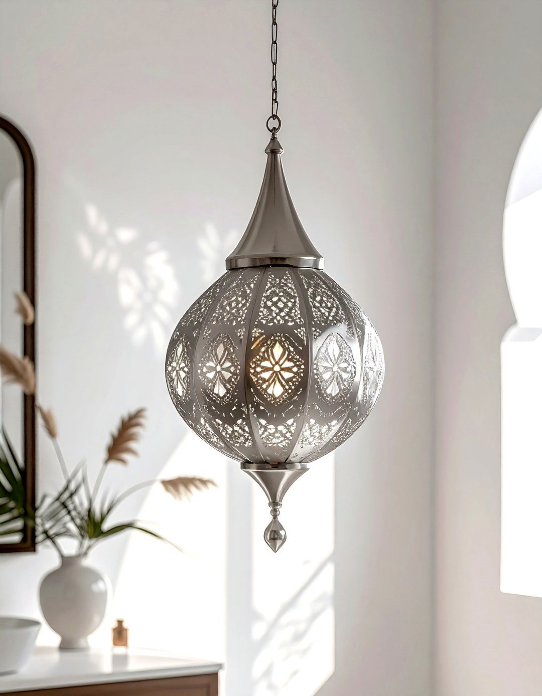 Moroccan Pendant Light - 30 Moroccan bathroom ideas