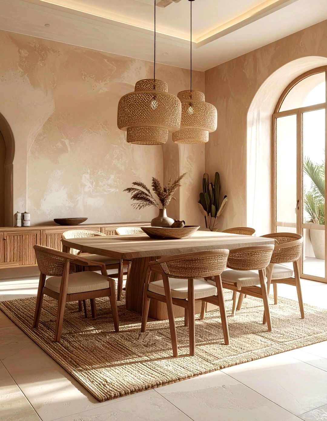 Moroccan Plaster Finish - 30 Moroccan dining room ideas