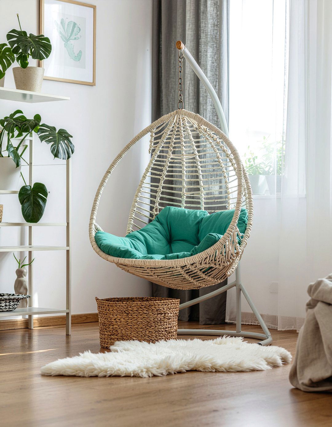 Moroccan Swing Chair - 30 living room Moroccan furniture ideas