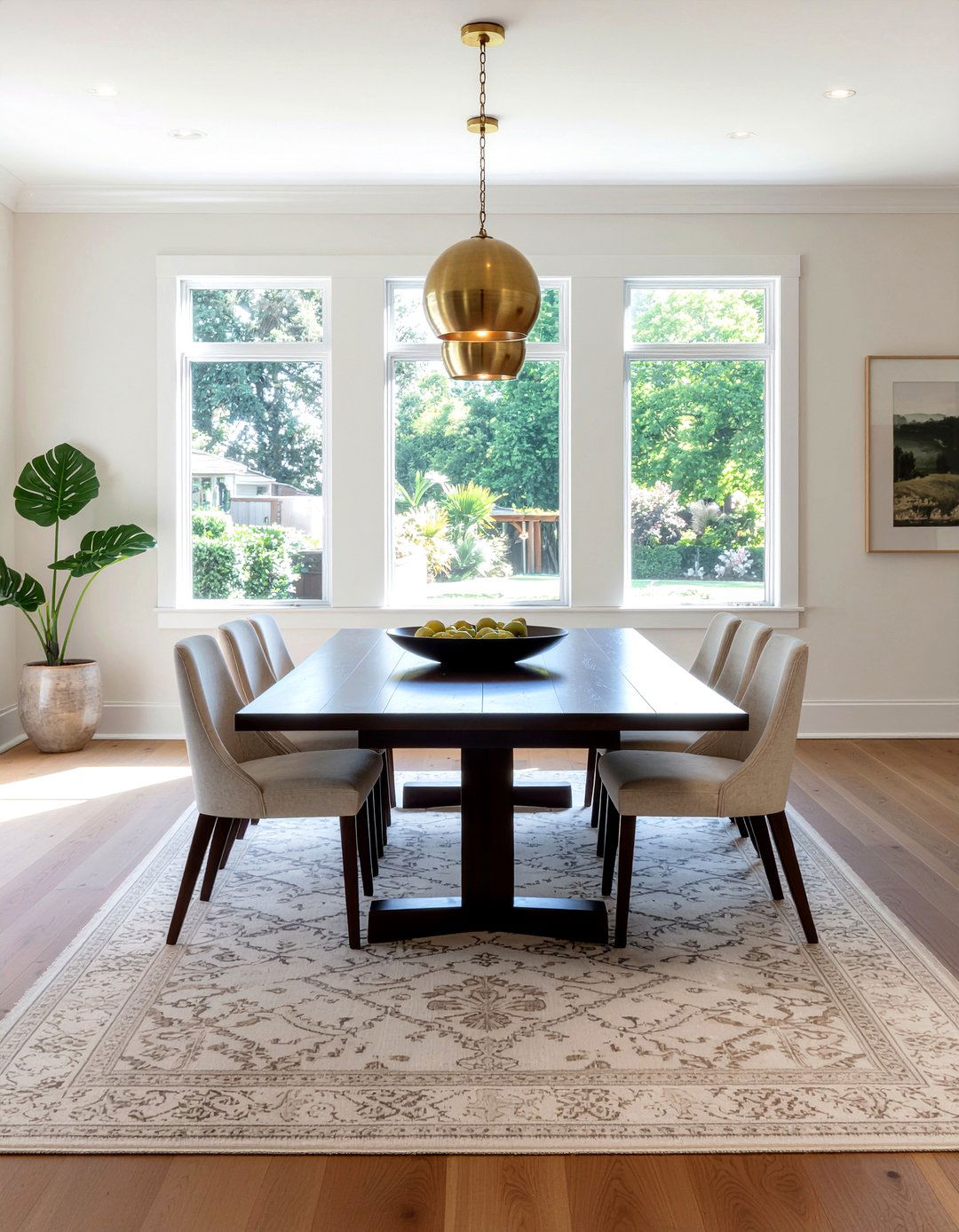 Moroccan Trellis Neutral Rug Dining Room - 30 neutral rug dining room ideas