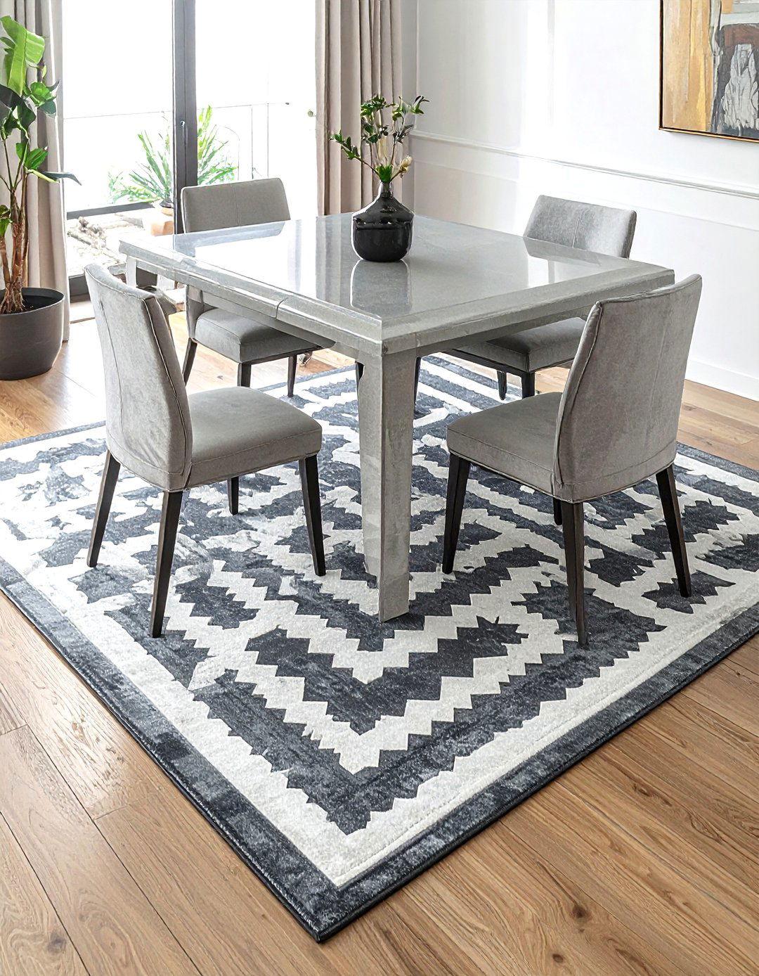 Moroccan Trellis Square Rug - 30 square rug dining room ideas