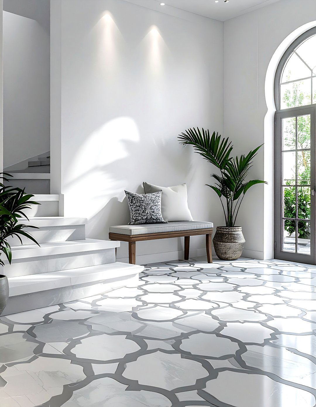 Moroccan Trellis Stair Runner - 30 stair runner ideas