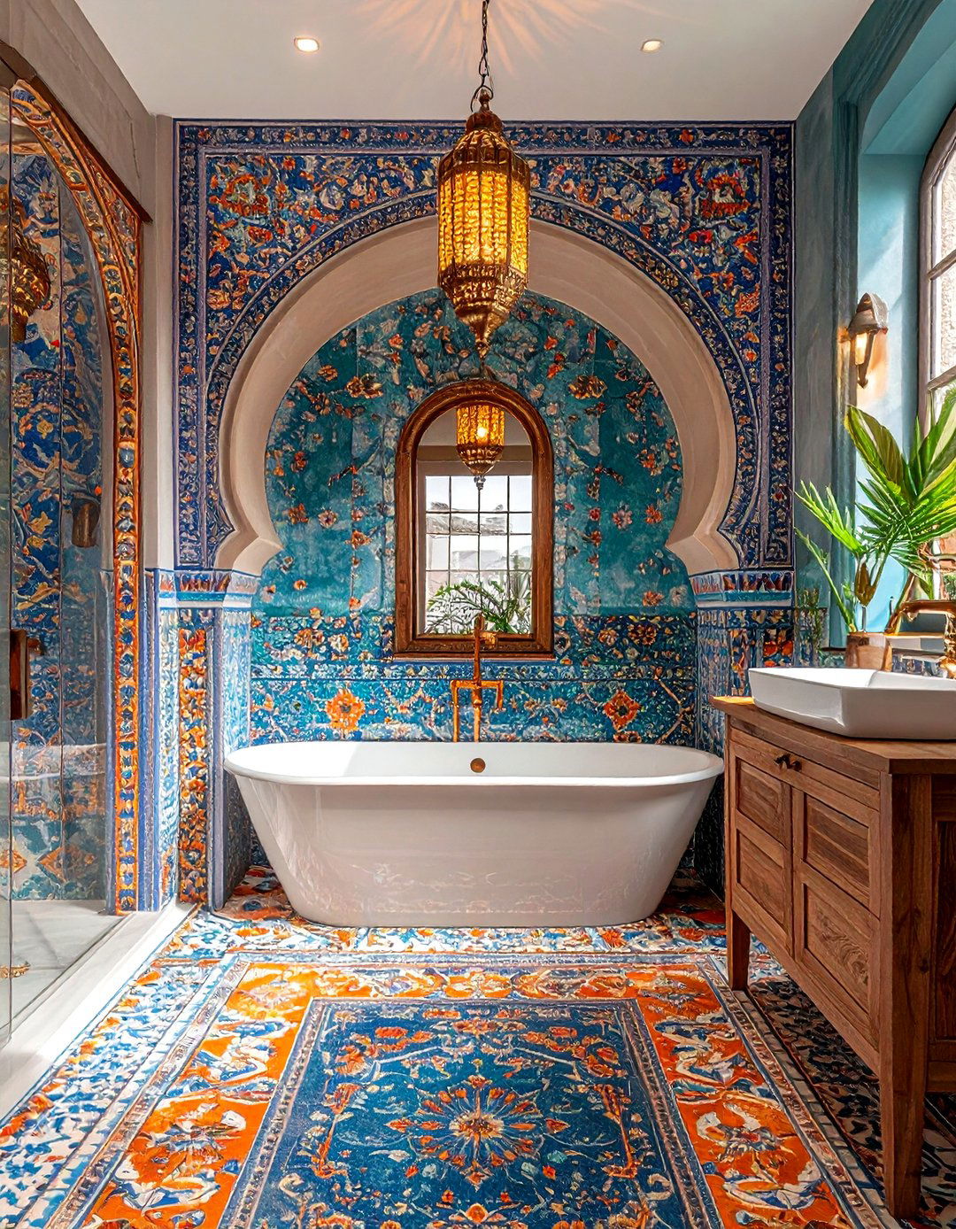 Moroccan bathroom style - 30 warm bathroom ideas