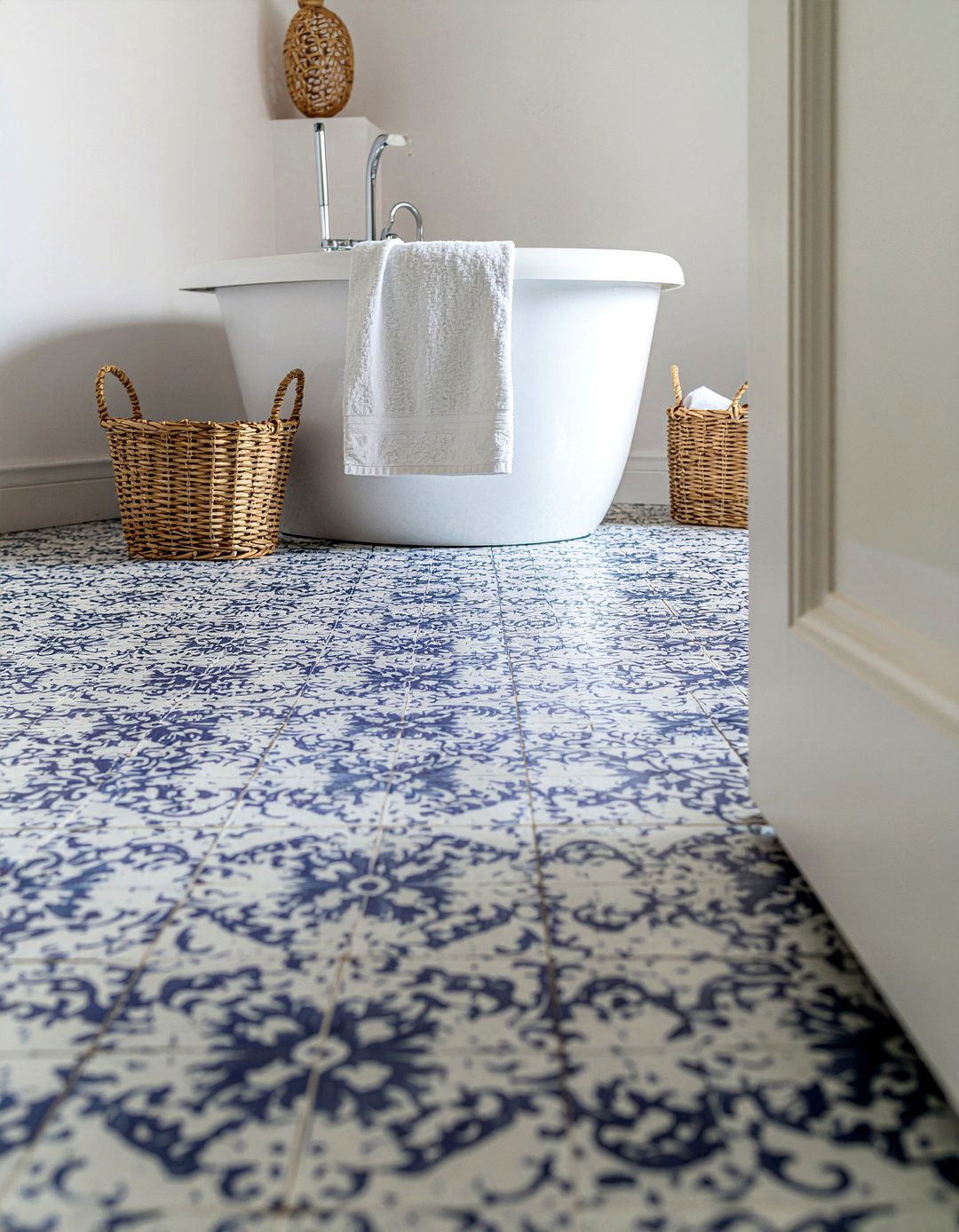 Moroccan encaustic tile - 30 bathroom tile ideas