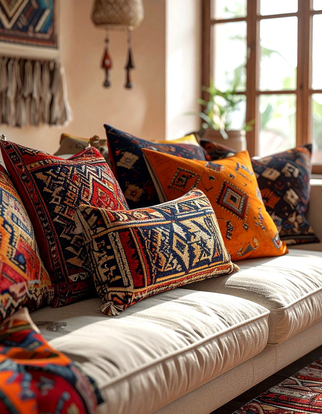 Moroccan kilim pillow mix - 30 pillow mix ideas