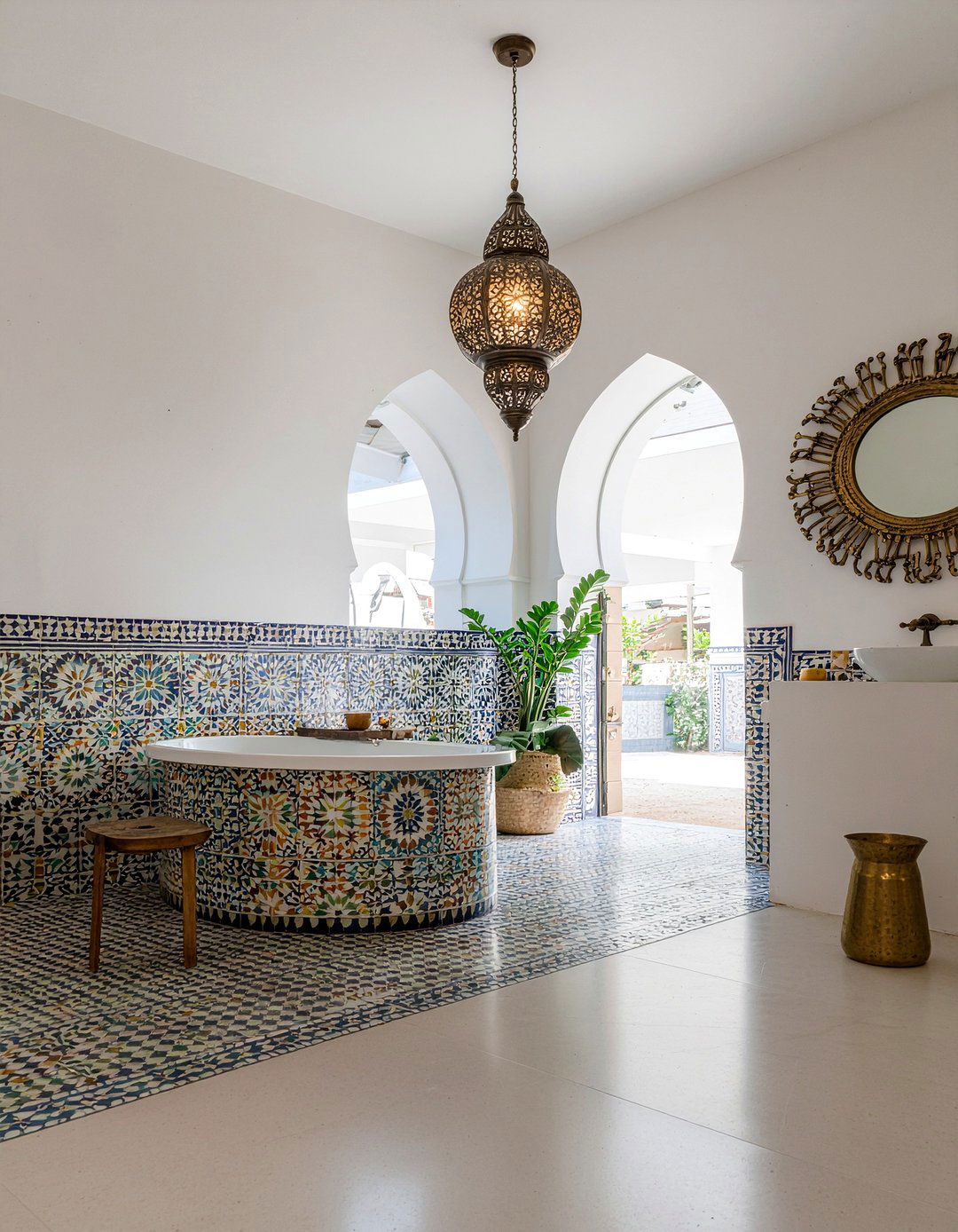 Moroccan lantern bathroom - 30 bathroom accent lighting ideas