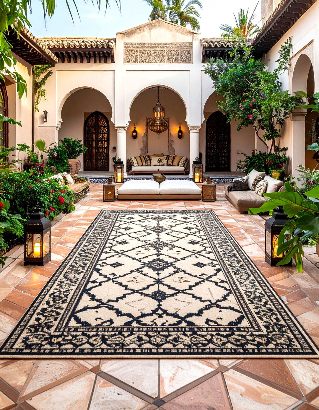 Moroccan outdoor rug - 30 outdoor rug ideas