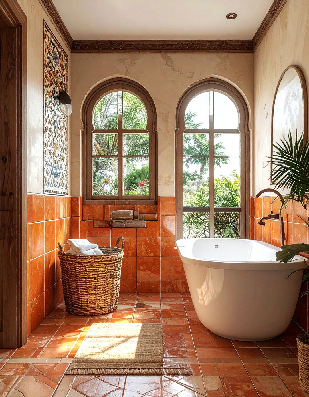 Moroccan pattern window film - 30 bathroom window film ideas