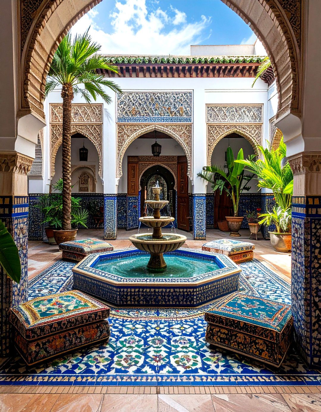 Moroccan riad courtyard - 30 global decor ideas