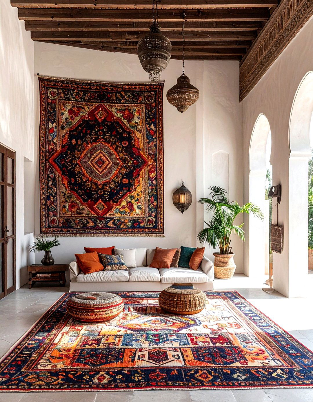 Moroccan rug wall hanging - 30 Moroccan rug ideas