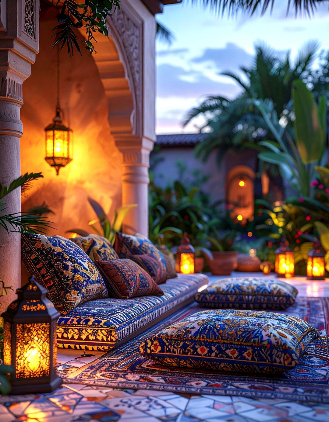 Moroccan tile - 30 outdoor pillow ideas