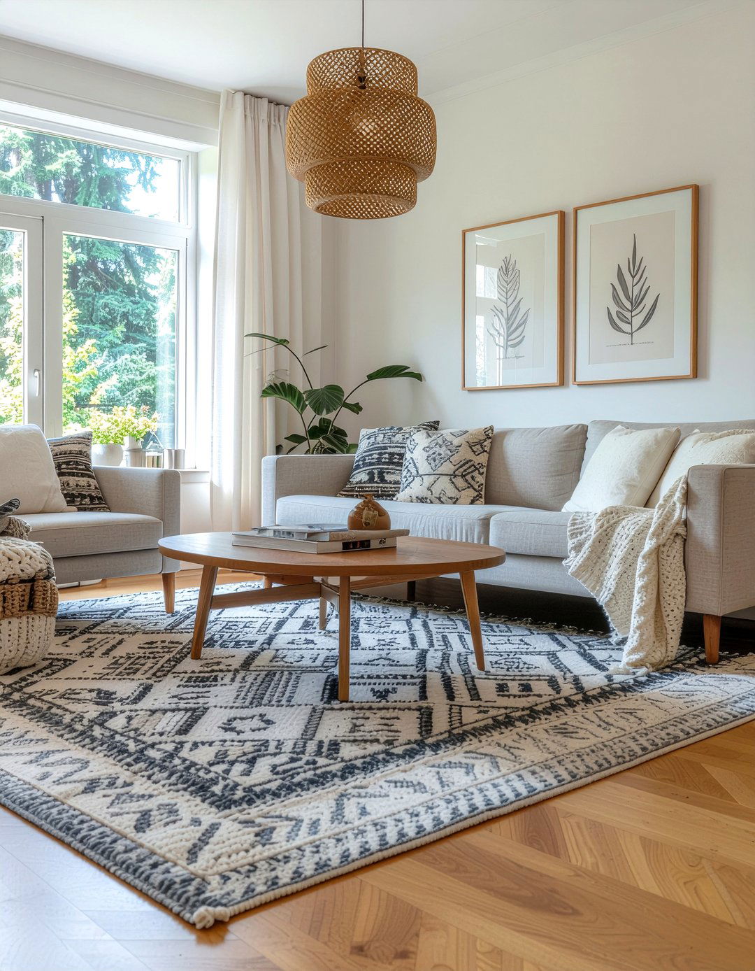 Moroccan trellis rug living room - 30 living room area rugs