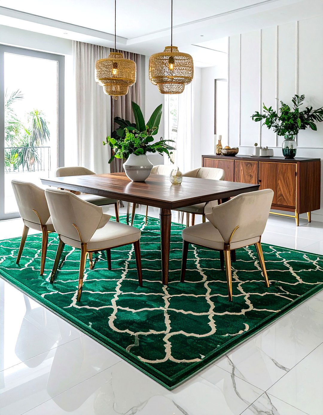 Moroccan trellis rug - 30 colorful rug ideas