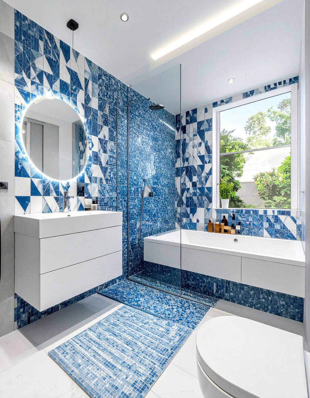 Mosaic Tile Bathroom - 30 Moroccan pattern decor ideas