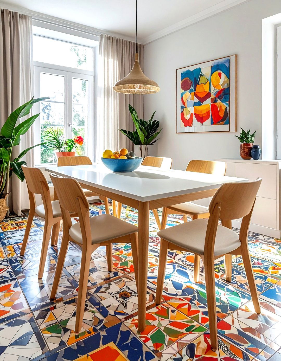 Mosaic Tile Dining Room - 30 Puerto Rican dining room ideas