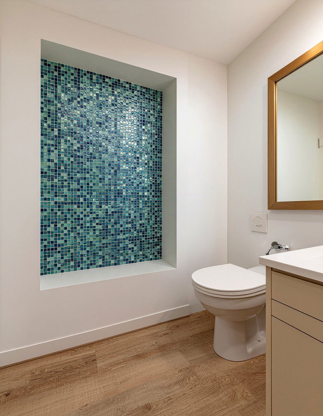 Mosaic Tile Niche - 30 bathroom recessed shelf ideas